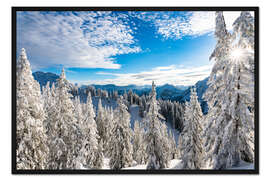 Gerahmter Kunstdruck Winterwunderland im Algäu