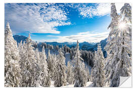 Selvklebende plakat Winter wonderland in the Algäu