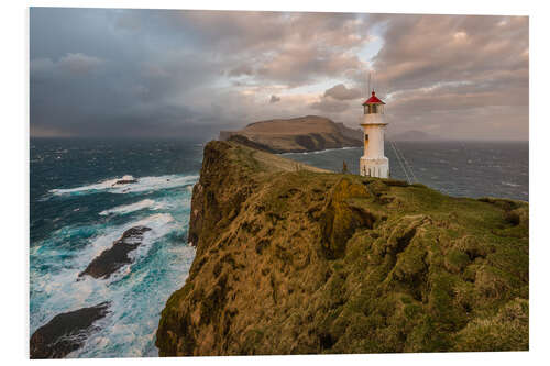 Foam board print Lighthouse in the storm