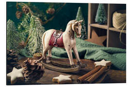 Magnettafel Vintage Schaukelpferd