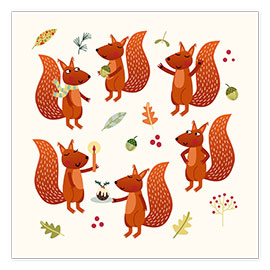 Poster  Squirrel Party - Nic Squirrell