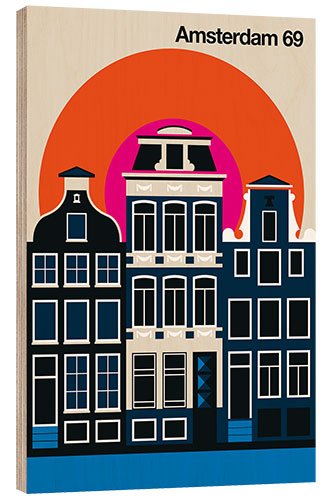 Wood print Amsterdam 69