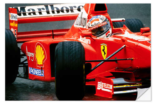 Sticker mural Michael Schumacher en Ferrari F310B, Monte-Carlo 1997