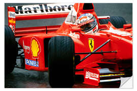 Selvklæbende plakat Michael Schumacher in Ferrari F310B, Monte Carlo 1997