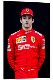 Stampa su vetro acrilico Ritratto ufficiale di Charles Leclerc, Ferrari, GP d&#039;Australia 2019