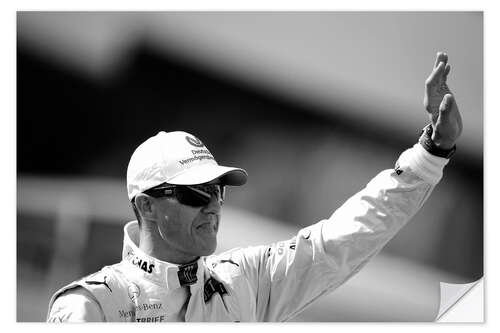 Selvklebende plakat Michael Schumacher, drivers parade, Japan 2012