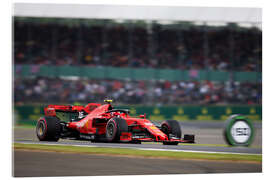 Acrylic print Charles Leclerc, Ferrari SF90, Silverstone 2019