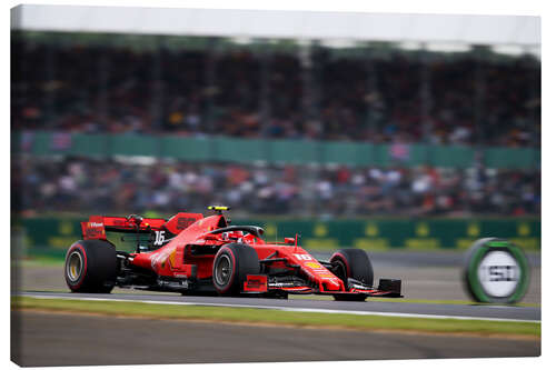 Quadro em tela Charles Leclerc, Ferrari SF90, Silverstone 2019