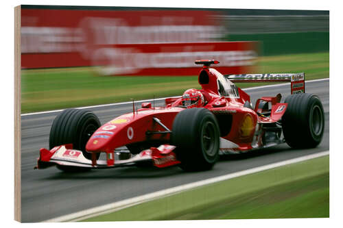 Holzbild Michael Schumacher, Ferrari F2004, F1 Italien 2004