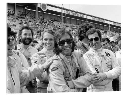 Galleritryck Jackie Stewart, Niki Lauda, Emerson Fittipaldi, South Africa 1973