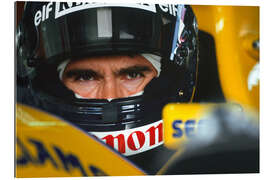 Galleritryk Damon Hill, portrait with helmet 2008