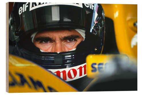 Stampa su legno Damon Hill, portrait with helmet 2008