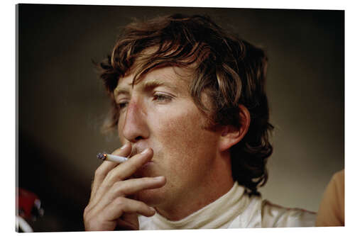 Acrylic print Jochen Rindt with cigarette, Red Bull Ring Austria 1979