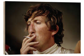 Tableau en bois Jochen Rindt avec une cigarette, Red Bull Ring Autriche 1979