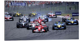 Gallery print Michael Schumacher, Ferrari F2004 leads Jarno Trulli, 2004