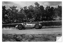 Muursticker Rudolf Caracciola, Mercedes-Benz W154, French GP 1938