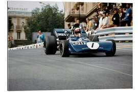 Quadro em plexi-alumínio Jackie Stewart, Tyrrell 004 Ford, F1 Monaco 1972