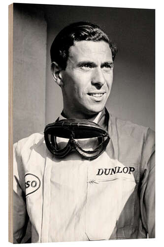 Wood print Jim Clark, Lotus 33-Climax, Monza, Italy 1965