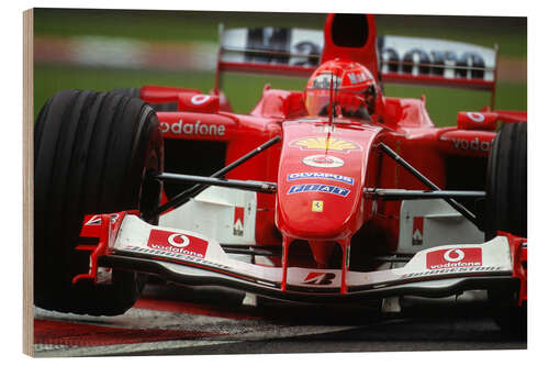 Hout print Michael Schumacher, Ferrari F2004, F1 Belgian GP 2004