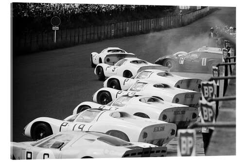 Acrylglasbild Jo Siffert und Hans Herrmann, Porsche 910/8, Nürburgring 1967