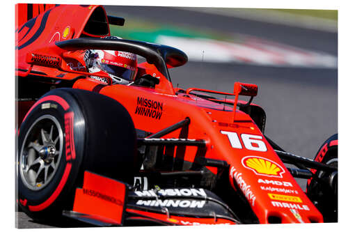 Acrylic print Charles Leclerc, Ferrari SF90, Suzuka Japan 2019