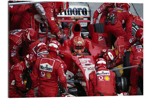 Galleritryck Michael Schumacher, Ferrari F2004, pitstop Malaysian GP 2004