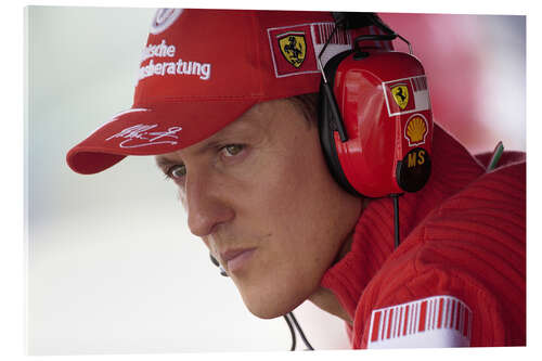 Akrylbilde Michael Schumacher acting as advisor for Ferrari, Monza 2008