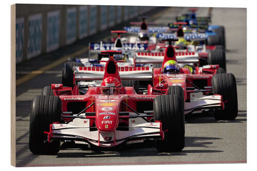 Wood print Michael Schumacher, Ferrari 248, heads Top 10, Brazilian GP 2006