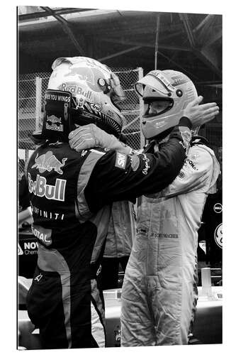 Gallery print Sebastian Vettel and Michael Schumacher, F1 Brazilian GP 2012