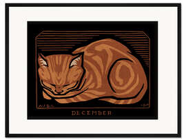 Gerahmter Kunstdruck Dezember, farbig