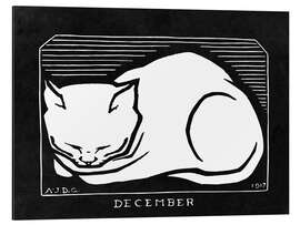 Magnettafel Dezember, schwarzweiß