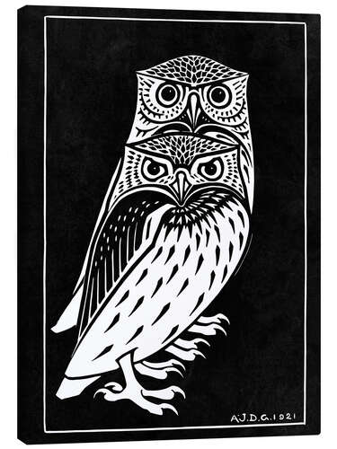 Canvas print Two owls