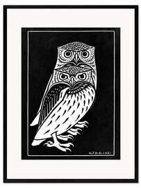 Kehystetty taidepainatus Two owls