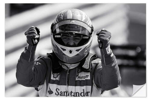 Naklejka na ścianę Race winner Fernando Alonso, Bristish GP, Silverstone 2011