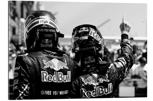 Galleritryk Sebastian Vettel with Mark Webber, Red Bull Racing, Valencia 2011