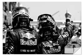 Naklejka na ścianę Sebastian Vettel with Mark Webber, Red Bull Racing, Valencia 2011