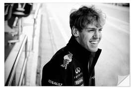 Muursticker Sebastian Vettel, Red Bull Racing, BF3, Barcelona 2012