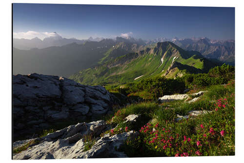 Tableau en aluminium Montagnes dans les Alpes d'Allgäu