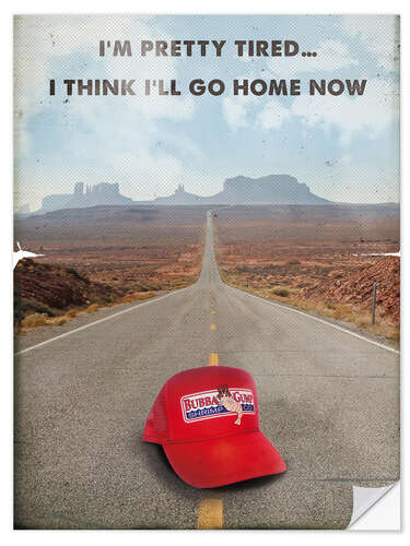 Selvklebende plakat Forrest Gump (English)