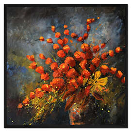 Gerahmter Kunstdruck Rotes Stillleben