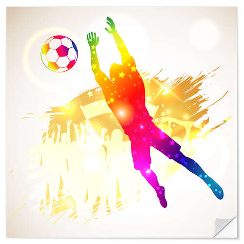 Vinilo para la pared Jugador de fútbol VII