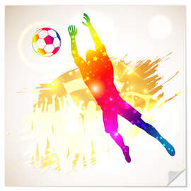 Selvklebende plakat Soccer Player VII