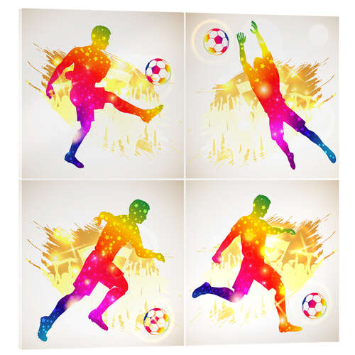 Akryylilasitaulu Soccer Players - Collage