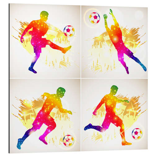 Aluminium print Soccer Players - Collage