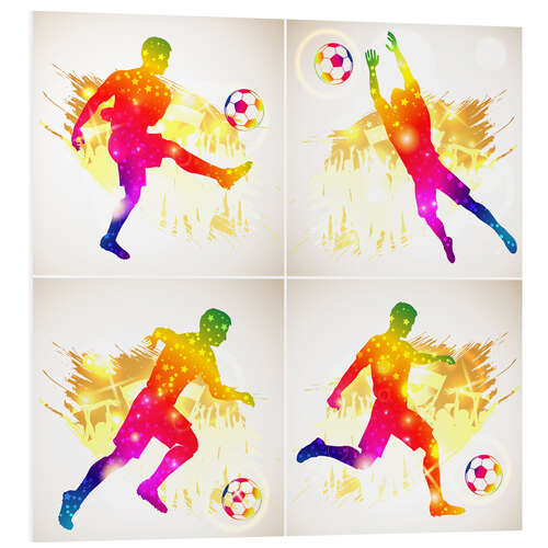 Foam board print Soccer Players - Collage