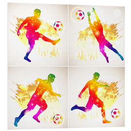 Foam board print Soccer Players - Collage