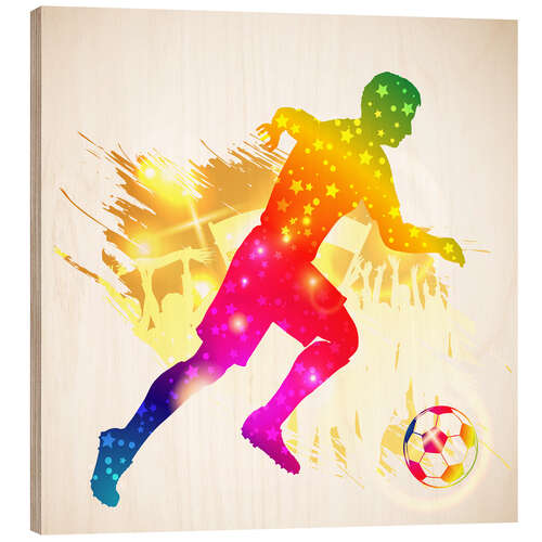 Hout print Soccer Player IX