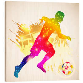 Hout print Soccer Player IX