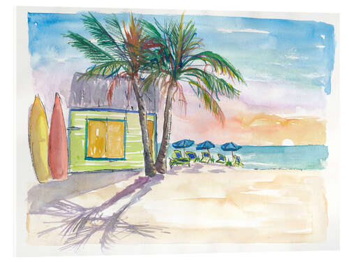 Obraz na szkle akrylowym Surf bar on the beach in the Caribbean