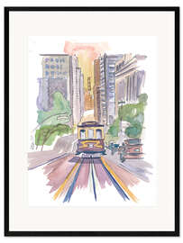 Gerahmter Kunstdruck Cable Car in San Francisco